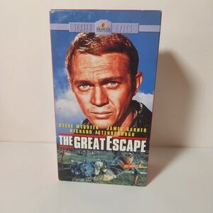 The Great Escape VHS Steve McQueen James Garner MGM UA Screen Epics WWII Movie